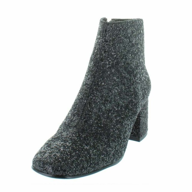 black glitter chelsea boots