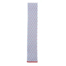 E.Marinella Sky Blue-Red Patterned Double-Sided Reversible Knit Cashmere Tie