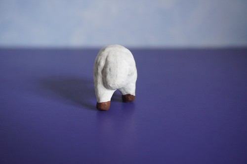 Set of 3 vintage Nativity sheep lambs Japan chalkware plaster Christmas - Picture 10 of 17