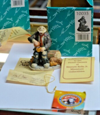 EMMETT KELLY JR  SIGNATURE COLLECTION DINNING OUT #10035 BOX COA SIGNED