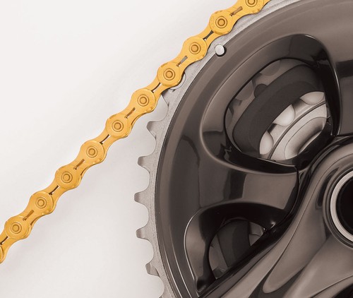 KMC X11EL Ti-N Gold 11-speed Extra Light Bike Chain 118 Links Retail Pack - Picture 3 of 4