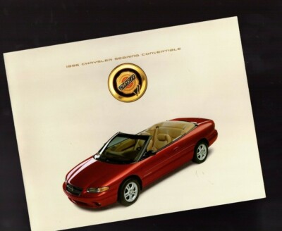 1996 Chrysler SEBRING Convertible Brochure / Catalog / Flyer with