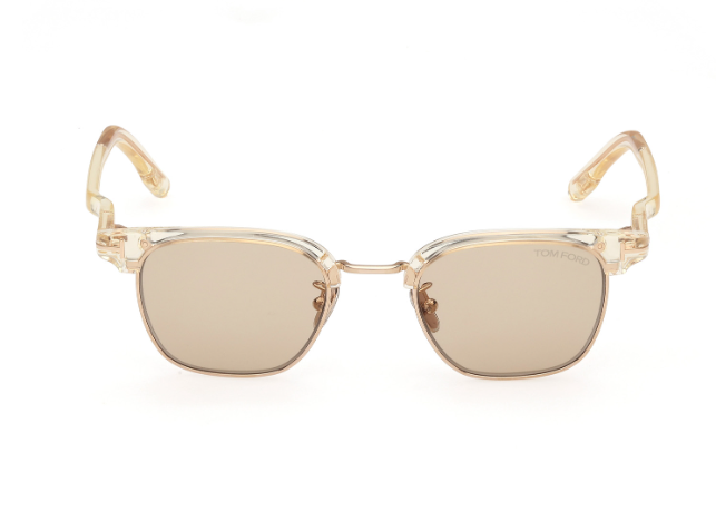 Tom Ford FT1119-D 39E Shiny Light Yellow/Brown Square Men
