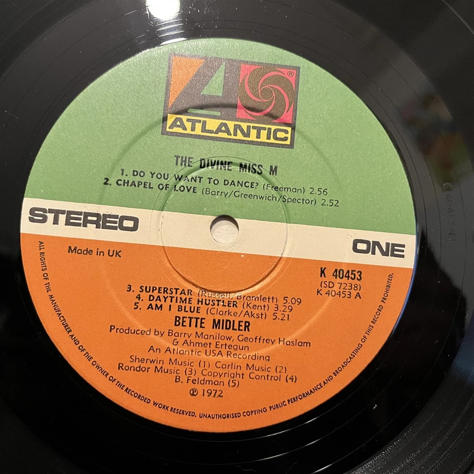 [ROCK/POP/SOUL]~EXC LP~BETTE MIDLER~The Divine Miss M~[1972~ATLANTIC]~+UK IMPORT - Image 4 of 4
