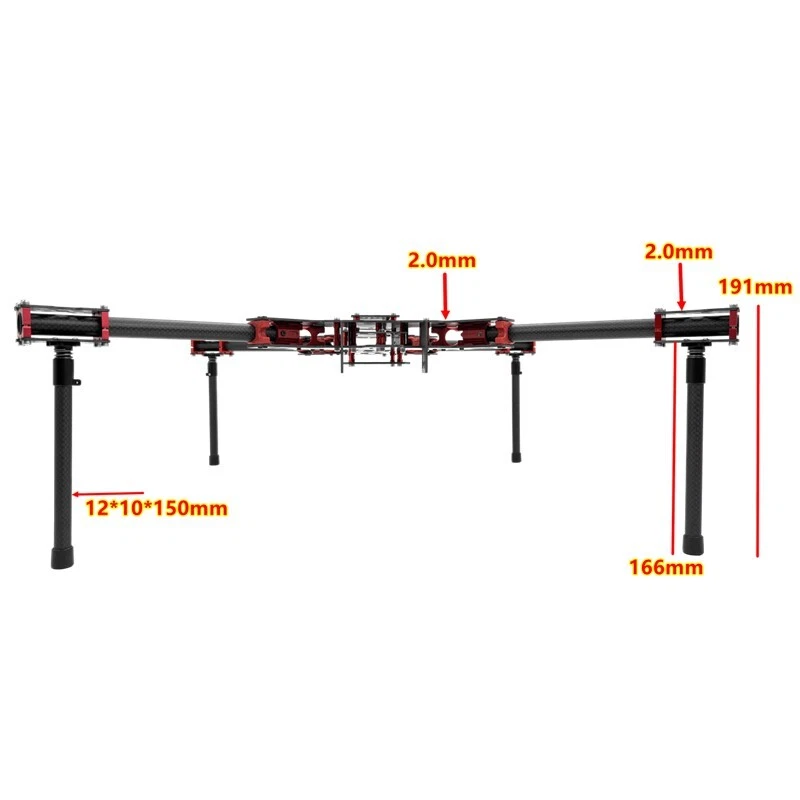 INNLOI H4 680mm Drone Frame Folding Carbon Quad For 15inch Propeller 4310 Motor - Image 3 of 4