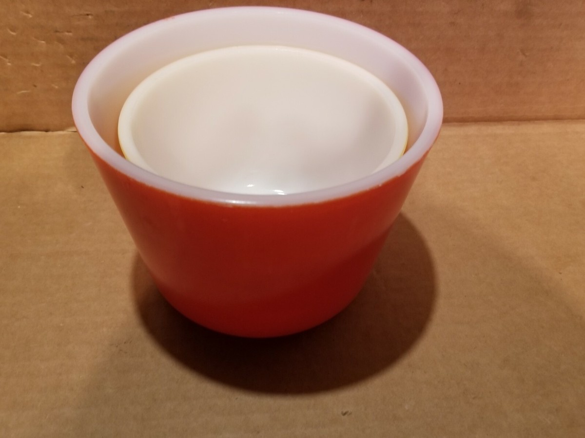 2-Piece Vintage McKee McK Red & Yellow Nesting Mixing Batter Bowl