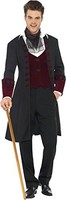 Smiffy's Adult Men's Fever Gothic Vamp Costume, Coat, Mock Waistcoat And Cravat, Smiffy's Adult Men's Fever Gothic Vamp Costume, Coat, Mock Waistcoat And Cravat,