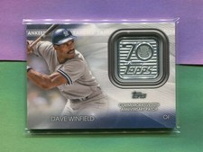 DAVE WINFIELD NEW YORK YANKEES 2021 TOPPS BASEBALL COIN 70TH LOGO PATCH CARD