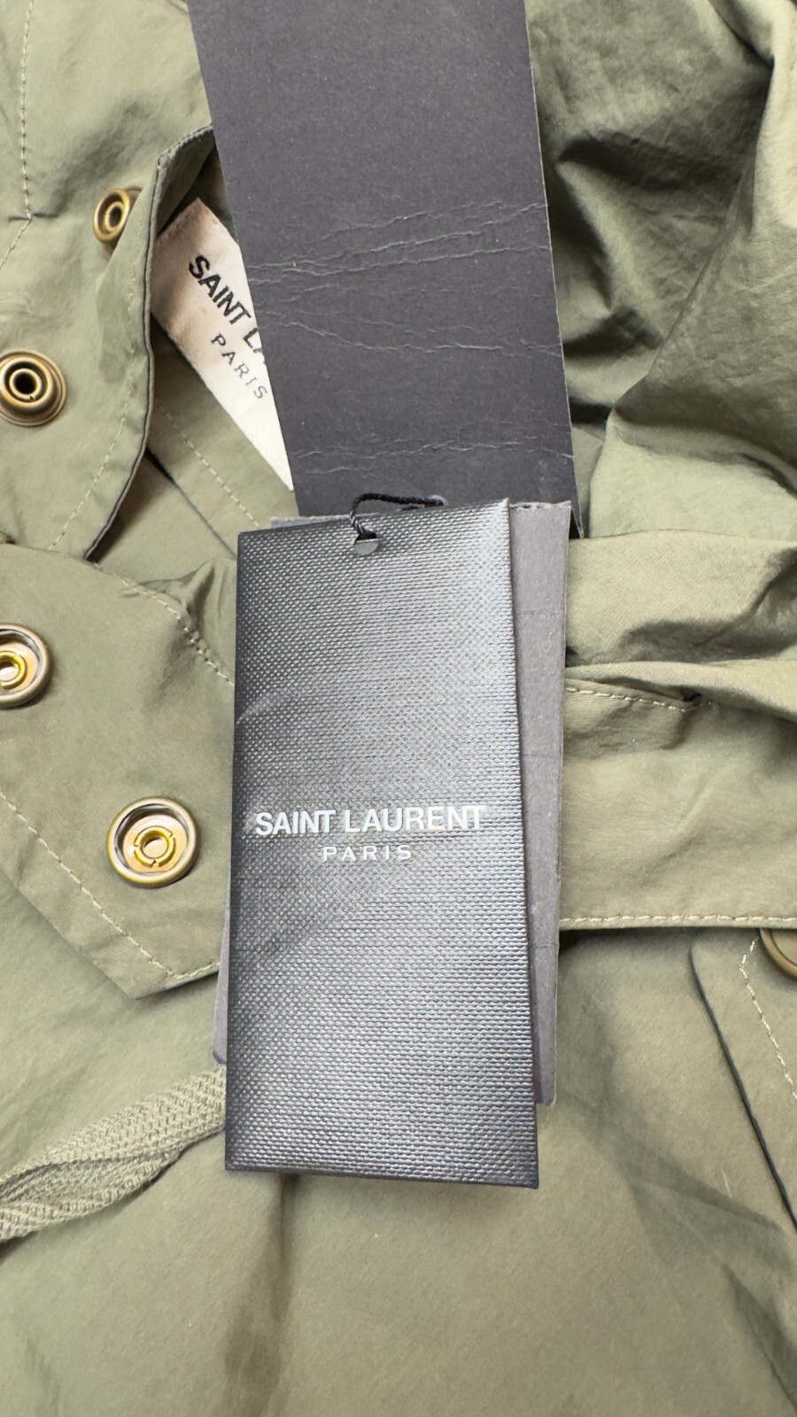 Giacca militare con cappuccio Saint Laurent Rose applicata 54EU 44US $1790 00 nuova con etichette