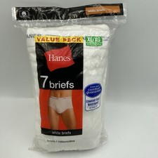 Hanes Pack 7 White Briefs Comfort Flex Waistband No Ride Up Size XL 40-42" 2010