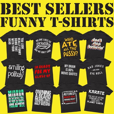 Lustige Zitate T-Shirt Komödie Witz Memes Humor Neuheit Herren T-Shirts Oberteil #MVN2 #PR