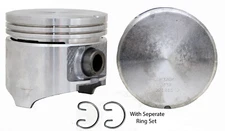 EngineTech Piston Set with Rings Pack of 8 .020in .50mm Oversize .020in .50mm Ov