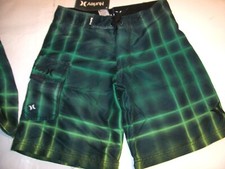 NEW Hurley sz 20 green board boardshorts boys youth swim trunks shorts