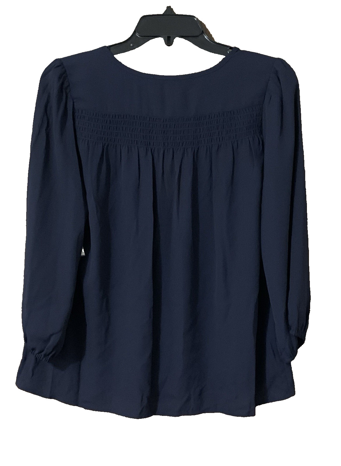 Collective Concepts Womens New $68 Popover Shirt Blouse Top Small 4 6 Navy