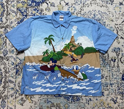 Disney Store Hawaiian Mickey Goofy Donald Surfing Beach Cruise