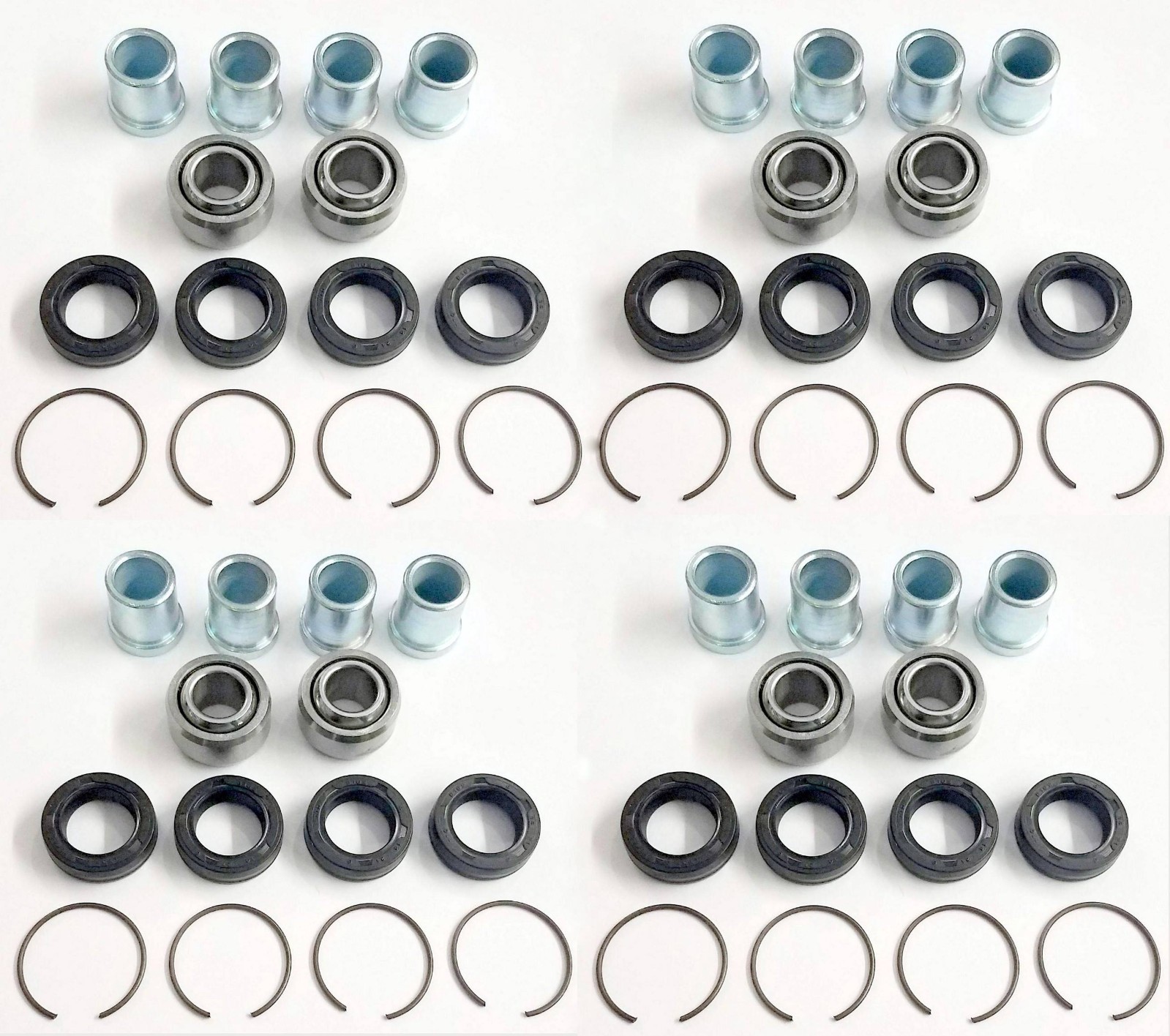 FRONT UPPER & LOWER LEFT & RIGHT AARM BUSHING PIN KIT HONDA TRX400EX