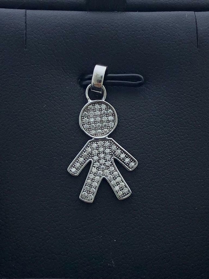 Collana in Argento 925 placcato Platino con Cuore Lucido