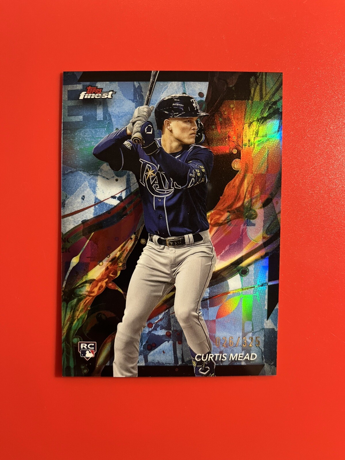 2024 Topps Finest #78 Curtis Mead RC Rookie Sky Blue Refractor SP /325