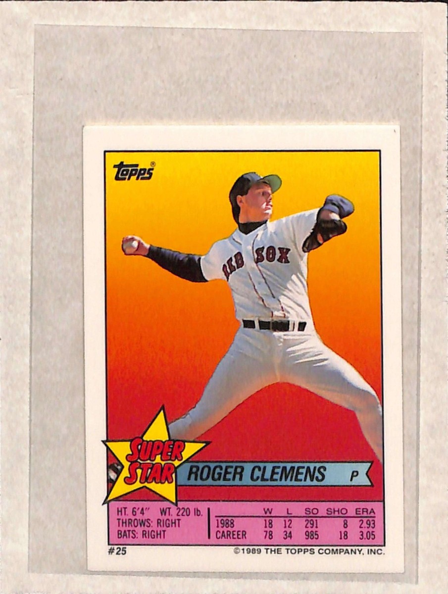 1989 Topps Super Star #25 Roger Clemens Mini NM | eBay