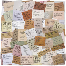 120 Pieces Non-Repetitive Retro Typewriter Style Motivational Quote Stickers, In thumbnail