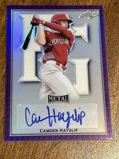 CAMDEN HAYSLIP 2020 Leaf Perfect Game Purple Rainbow AUTOGRAPH #3/25 ALABAMA