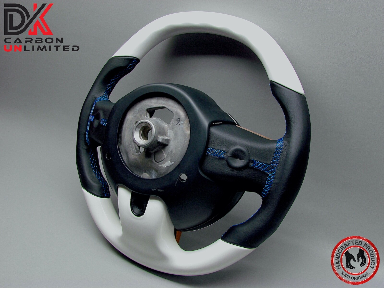 Rolls Royce Cullinan Ghost Spectre Napa Blue Stitch Ceramic White Steering Wheel