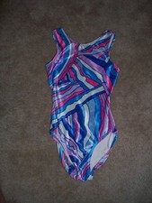 Girls Pink and Blue Velour Leotard Size Medium
