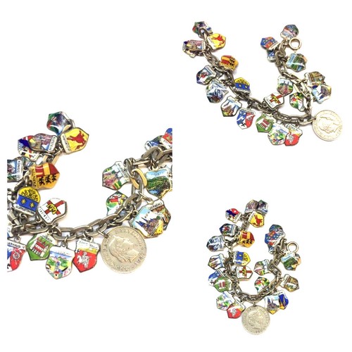 Pulsera de escudo de armas pulsera de mendicidad 835 plata escudo antiguo pieza de coleccionista - Imagen 1 de 4