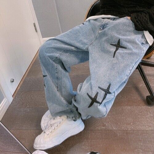 Wide Leg Cargo Pants 2023 Streetwear Baggy men Jeans Spring Autumn Men Korean