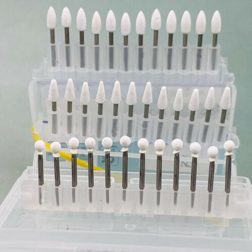 Triangular Whitestone Bur White Stone Bur AZDENT FG Burs FL2 CN1 RD1 Dental White Stone Polishing ...