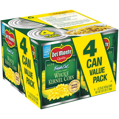 Whole Kernel Canned Corn, 15.25 Oz 4 Cans