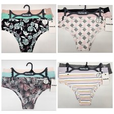 HURLEY 3PACK Womens XLARGE Bonded Finishes Cheeky Panties U PICK TROPICAL PRINTS