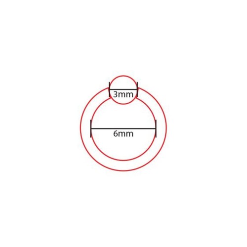 GRuN forma circular ("Hoop") 6 mm BSR Body bola anillo nasal labios acero 316L - Imagen 2 de 6