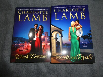 SECRETS AND RIVALS & DARK DESIRES BY CHARLOTTE LAMB -MEDIUM SIZE PB BOOKS