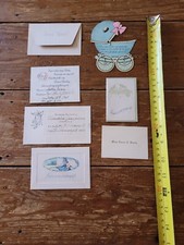 Lot of 1920s vintage birth announcements baby cards nursery shower 1930s sweet