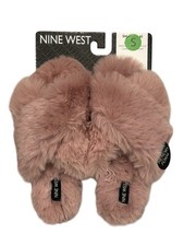 Nine West Womens Slippers Small 5-6 Fuzzy Comfy Memory Foam NWT GIFT  38 