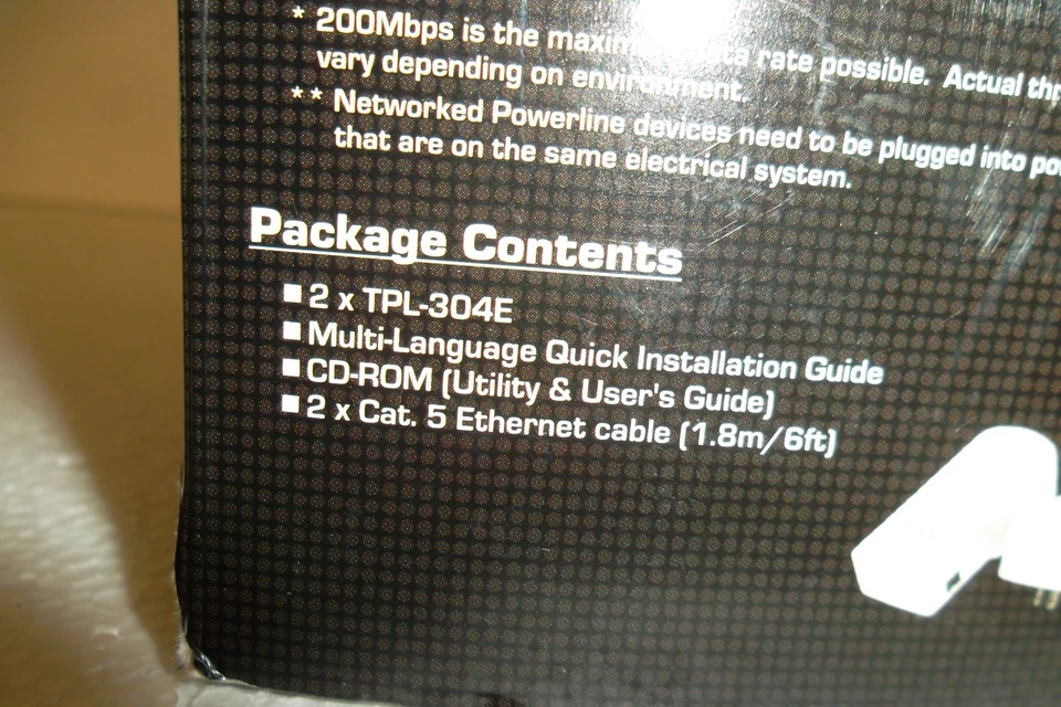 TRENDNet Powerline AV Home Networking Adapter Kit 200Mbps RJ-45 TPL-304E2K NEW - Image 4 of 4