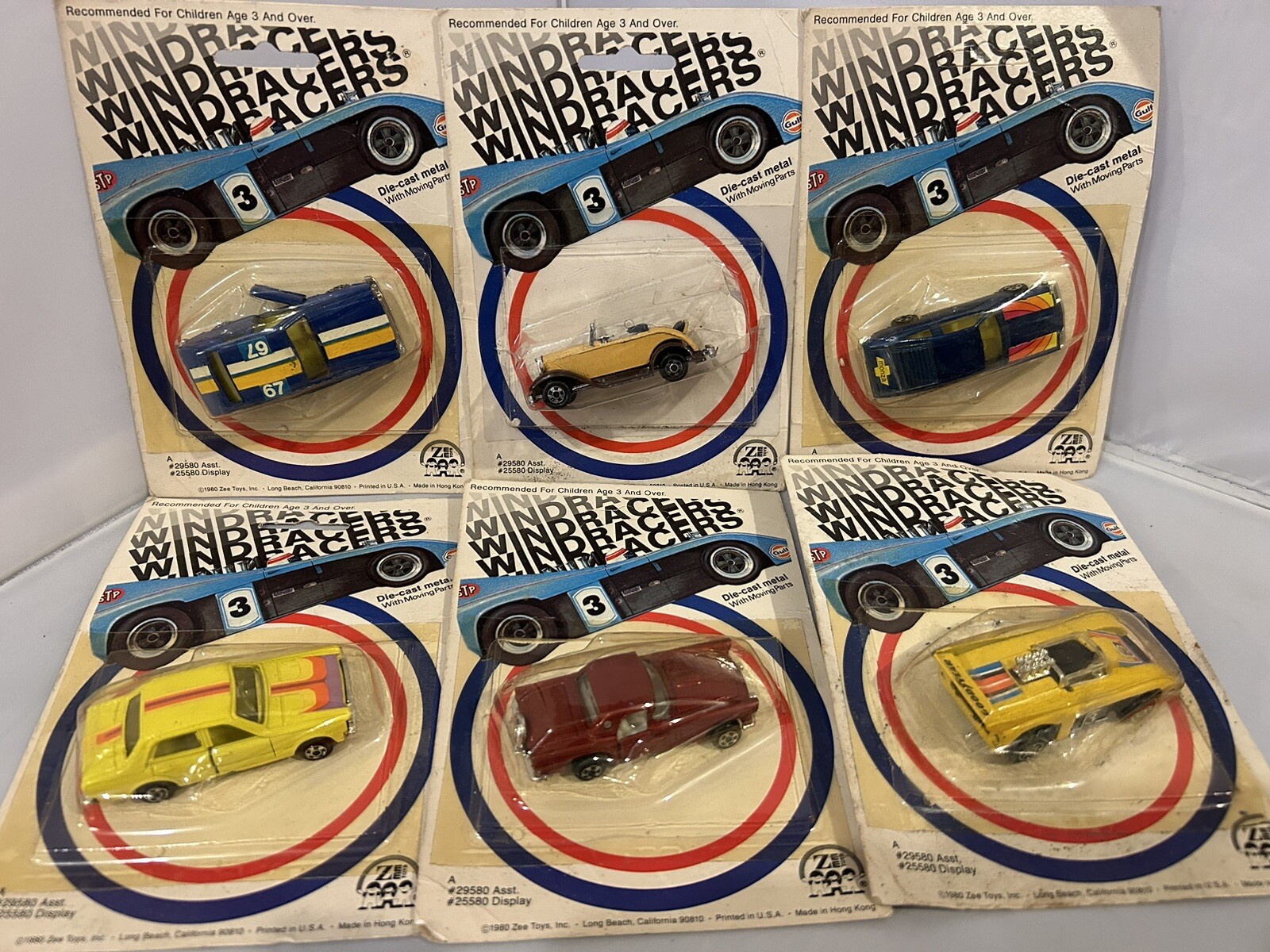 Windracers Lot of 6 Die-Cast Metal Race Cars 29580 Zylmex Zee Toys 1980 ...