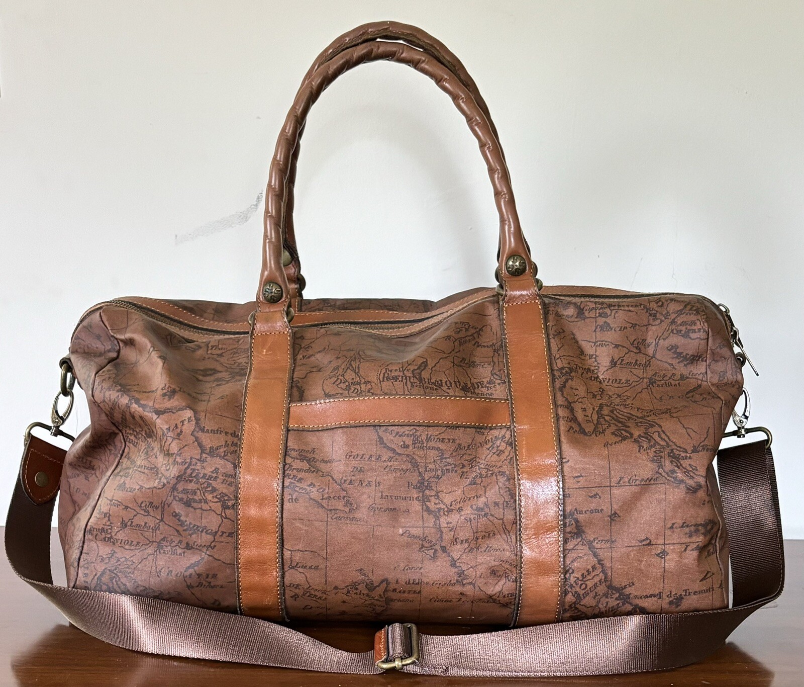 Patricia Nash Signature Map Weekender Duffle bag Gem