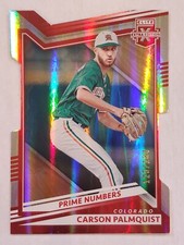 CARSON PALMQUIST 2022 Elite Extra Edition PRIME NUMBERS DIE-CUT 