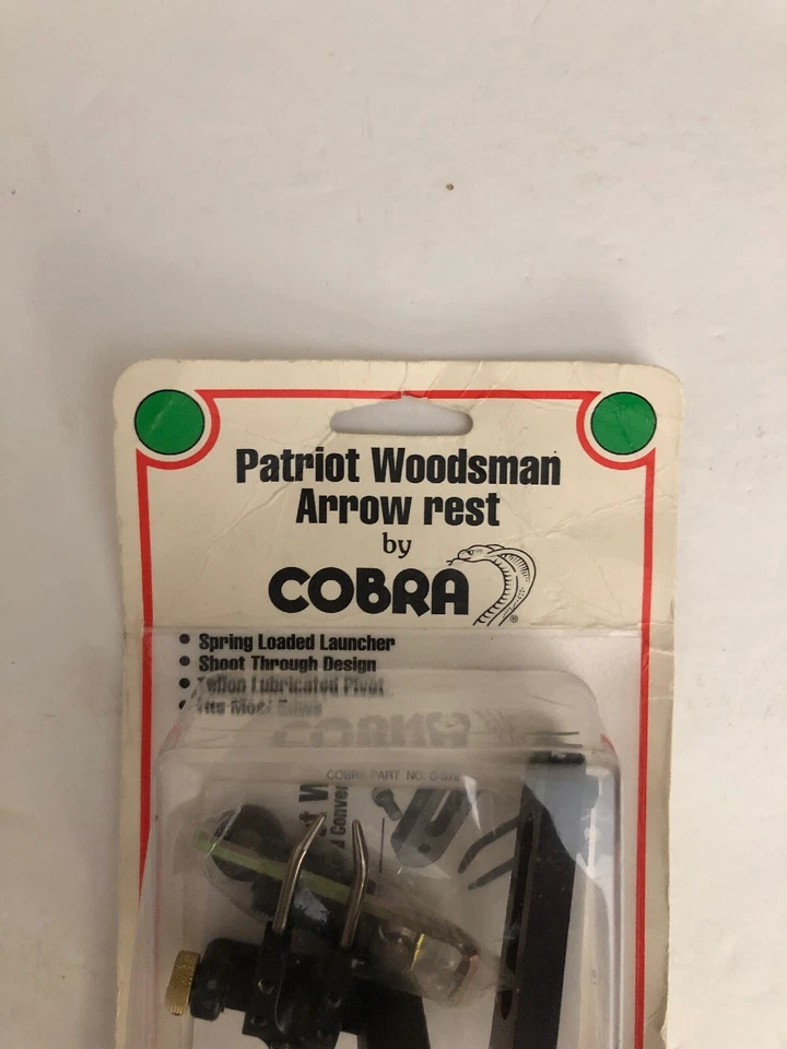 Cobra Patriot Woodsman Arrow Rest C-372-RARE VINTAGE COLLECTIBLE-SHIPS N 24 HRS - Image 2 of 4