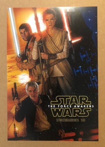 STAR WARS FORCE AWAKENS EPISODE VII DISNEY D23 EXPO ORIGINAL MOVIE POSTER 2015 - Picture 2 of 8