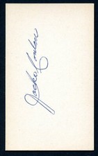 Jocko Conlon Signed Postcard Autographed Signed Auto Index Card Umpires 