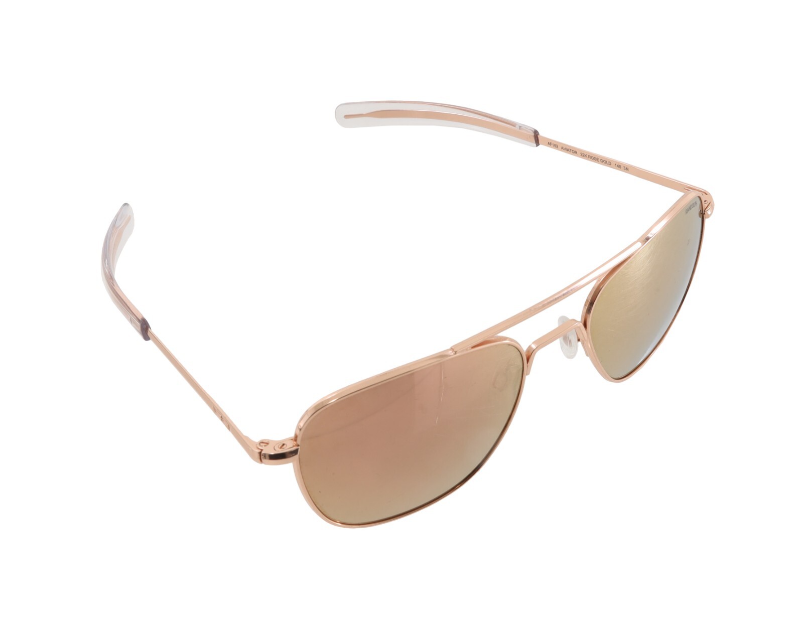Randolph Aviator 55mm 22k Rose Gold Skyforce Nylon Lens AF162 Sunglasses Regular Size-image