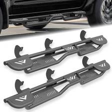 Three Raised Steps Running Boards For 2005-2025 Nissan Frontier Crew Cab Bolt-on