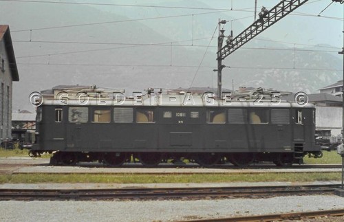 org DIA SBB Ae 4/6 10.811 Bw Bellinzo im Aw Bellinzona 12.06.1973 (220612