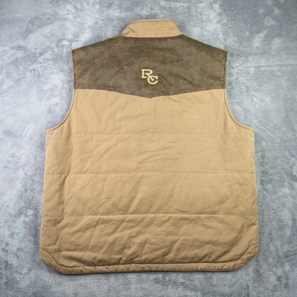 Мужской жилет Scully 2XL коричневый куртка без рукавов на молнии ковбойский вестерн родео ранчо - Изображение 2 из 4