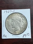 1927-S Peace Dollar-AU-