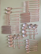 Eben Parker 44 Piece Silver Plated Cutlery Set - Kings Pattern - Springtime