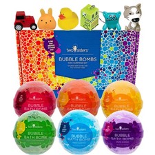 Kids Bath Bombs with Surprise Toys Inside 6 Pack - Releases Color Bubbles, W...